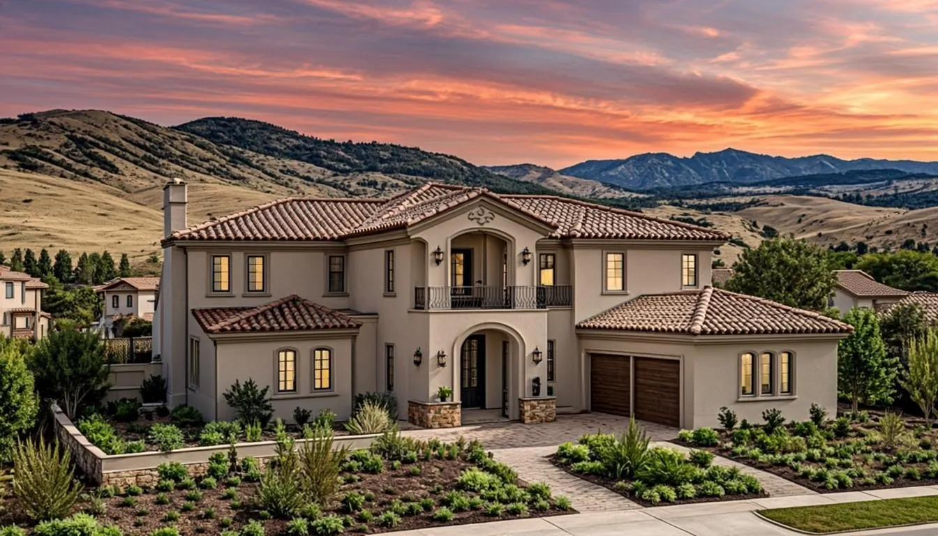 Hillside home in Chino Hills California with retaining walls